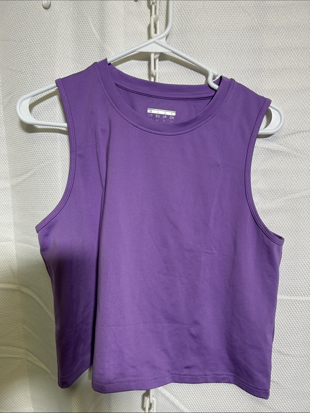 Sleeveless Purple Women's Crop Tank Top